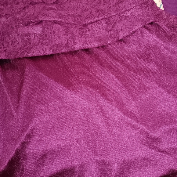 Lace~Purple Floral A-line Formal Dress Sash Bow Belt NWOT - Picture 6 of 14